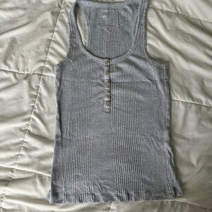 Aerie Heather Gray Ribbed Tank Top